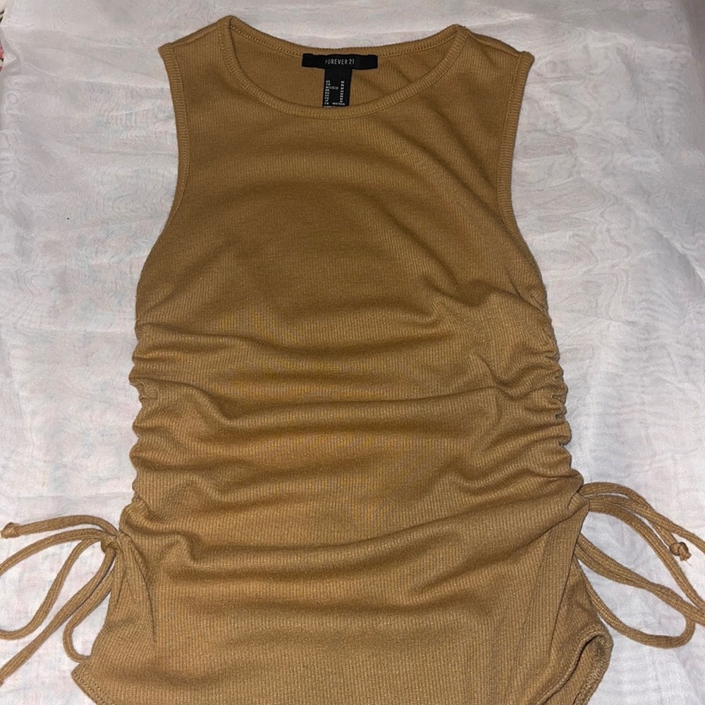 forever 21 adjustable side ruched bodysuit
